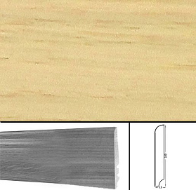 Плинтус шпонированный Tecnorivest Дуб беленый 100х15 прямой, 1 м.п.